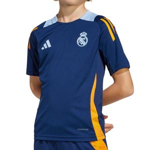 Camiseta adidas Real Madrid niño entrenamiento - Camiseta de entrenamiento infantil adidas del Real Madrid - azul marino