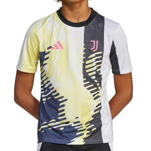 Camiseta adidas Juventus niño Pre-Match - Camiseta infantil de entrenamiento prepartido adidas de la Juventus para la temporada 2024 2025 - blanca