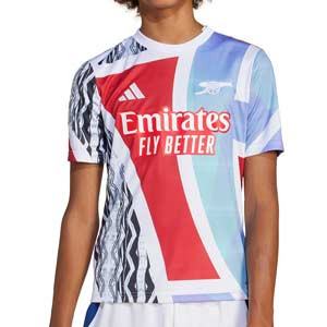 Camiseta adidas Arsenal niño Pre-Match - Camiseta infantil de calentamiento prepartido adidas del Arsenal - blanca