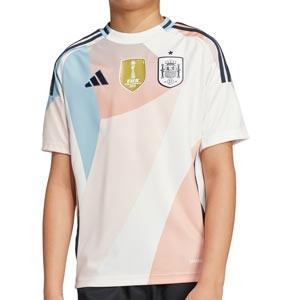Camiseta adidas 2a España Fem niño - Camiseta infantil de la segunda equipación adidas de la selección española Femenina 2025 - blanca