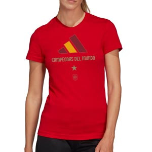 Camiseta adidas España mujer Women's World Cup 23 - Camiseta de Campeonas del Mundo de la selección Española femenina para mujer - negra