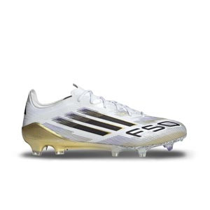 adidas F50 Elite FG - Botas de fútbol adidas FG para césped natural o artificial de última generación - blancas