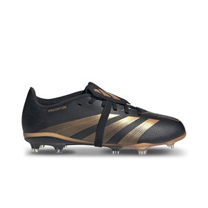 adidas Predator League FT FG J Bellingham - Botas de fútbol infantiles adidas FG con lengüeta para césped natural o artificial de última generación - negras