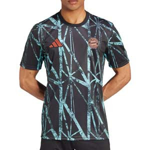 Camiseta adidas 2a Bayern Múnich Pre-Match - Camiseta de calentamiento prepartido adidas del Bayern de Múnich de la segunda equipación 2024 2025 - negra