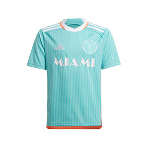 Camiseta adidas 3a niño Inter Miami 2024 - Camiseta infantil de la tercera equipación adidas del Inter de Miami 2024 - turquesa