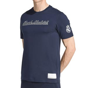 Camiseta adidas Real Madrid US - Camiseta de algodón de manga corta adidas del Real Madrid - azul marino
