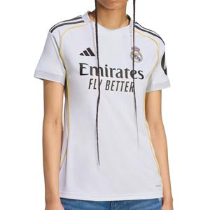 Camiseta adidas Real Madrid mujer 25 26 - Camiseta para mujer de la primera equipación adidas del Real Madrid 2025 2026 - blanca
