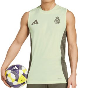 Camiseta sin mangas adidas Real Madrid entrenamiento - Camiseta sin mangas de entrenamiento adidas del Real Madrid - verde claro