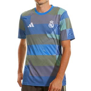 Camiseta adidas Real Madrid Pre-Match - Camiseta de calentamiento prepartido adidas del Real Madrid 2025 2026 - azul