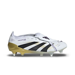 adidas Predator Elite FT SG - Botas de fútbol con lengüeta adidas SG para césped natural blando - blancas