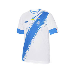 Camiseta New Balance Dinamo de Kiev niño 2022 2023 - Camiseta primera equipación infantil New Balance del Dynamo de Kiev 2022 2023 - blanca