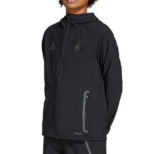Chaqueta adidas Madrid niño Vis Tech - Chaqueta de chándal infantil adidas del Real Madrid - negra