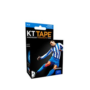 Cinta kinesiológica KT Tape Original precortada - Tira muscular kinesiológica KT Tape (5 cm x 5 m) - azul - frontal