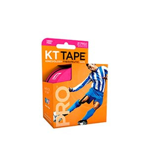 Cinta kinesiológica KT Tape Pro precortada - Tira muscular kinesiológica KT Tape (5 cm x 5 m) - rosa - frontal