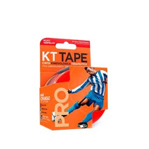 Cinta kinesiológica KT Tape Pro precortada - Tira muscular kinesiológica KT Tape (20 cm x 25 m) - roja