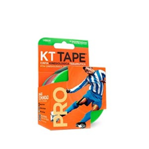 Cinta kinesiológica KT Tape Pro precortada - Tira muscular kinesiológica KT Tape (20 cm x 25 m) - verde