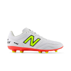New Balance 442 V2 Team FG - Botas de fútbol New Balance FG para césped natural o artificial de última generación - blancas