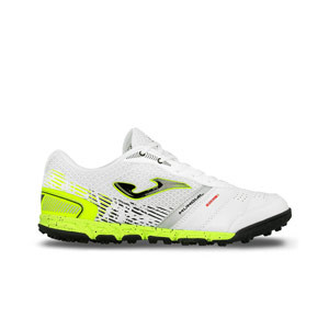 Joma Mundial TF - Zapatillas de fútbol multitaco de piel Joma Mundial suela turf - blancas