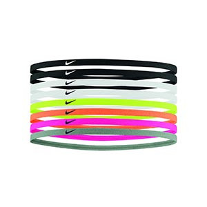 Pack cintas de pelo Nike Skinny 8 unidades - Pack de ocho cintas de pelo elásticas de colores Nike - varios colores