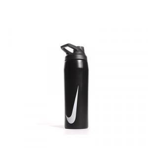 Botellín Nike Hypercharge Chug acero inoxidable 700 ml - Botellín de agua para entrenamiento Nike de 700 ml - negro