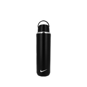 Botellín Nike Recharge Straw 700 ml - Botellín de agua para entrenamiento de acero inoxidable Nike de 700 ml - negro