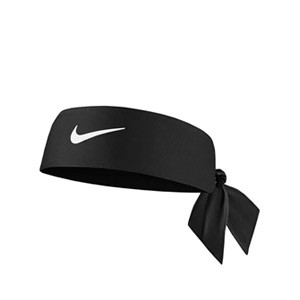 Cinta de pelo Nike Dri-Fit 4.0 con atado - Cinta de pelo Nike con atado  - negra