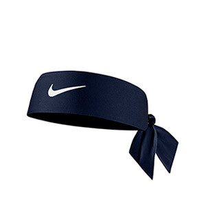 Cinta de pelo Nike Dri-Fit 4.0 con atado - Cinta de pelo Nike con atado  - azul marino