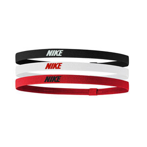 Pack 3 cintas de pelo Nike Elastic 2.0 - Cintas de pelo elásticas Nike 3 uds - negro, blanco, rojo