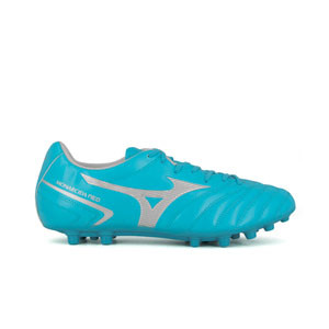 Mizuno Monarcida Neo 2 Select AG - Botas de fútbol de piel sintética Mizuno AG para césped artificial - azul turquesa