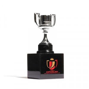 Mini Copa RFEF Copa del Rey 45 mm - Figura réplica con pedestal copa RFEF Copa del Rey 45 mm - plateada