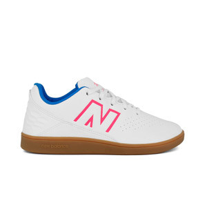 New Balance Audazo v6 Control Jr IN - Zapatillas de fútbol sala infantiles New Balance suela lisa IN - blancas