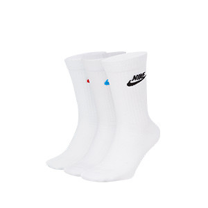Calcetines media caña Nike Everyday Essential pack 3 - Pack de 3 calcetines Nike de media caña - blancos - frontal