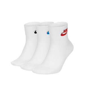 Calcetines tobilleros Nike Everyday Essential 3 pares - Pack de 3 calcetines tobilleros Nike Everyday Essentials - blancos - frontal