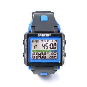 Reloj para árbitros de fútbol Spintso Ref Watch 2X - Reloj electrónico de árbitro con modo de arbitraje Spintso - gris y azul - frontal