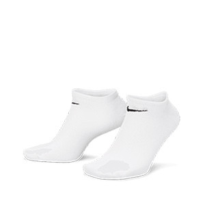 Calcetines Nike Lightweight finos 3 pares - Pack de 3 pares de calcetines invisibles finos de entrenamiento - blancos