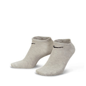 Calcetines Nike Lightweight finos 3 pares - Pack de 3 pares de calcetines invisibles finos de entrenamiento - blancos, negros, grises