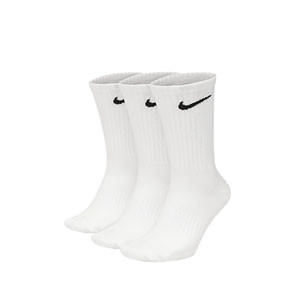 Calcetines media caña Nike Everyday Lightweight 3 pack - Pack de 3 calcetines media caña Nike Everiday Lightweight - blancos - frontal