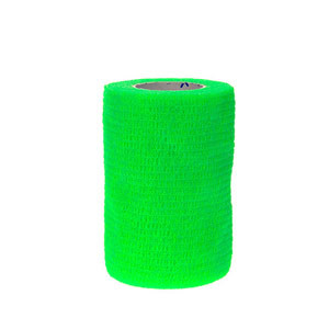 Venda adhesiva Prowrap Premier Sock 7,5cm x 4,5m - Venda elástica adhesiva para sujeción de espinilleras Premier Sock (7,5 cm x 4,5 m) - verde flúor