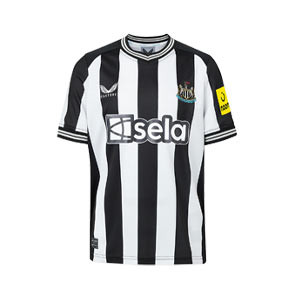 Camiseta Castore Newcastle niño 2023 2024 - Camiseta primera equipación infantil Castore del Newcaste United 2023 2024 - blanca, negra