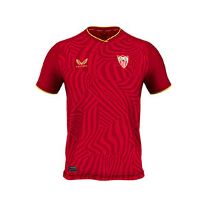 Camiseta Castore 2a Sevilla niño 2023 2024 - Camiseta segunda equipación infantil Castore del Sevilla FC 2023 2024 - roja