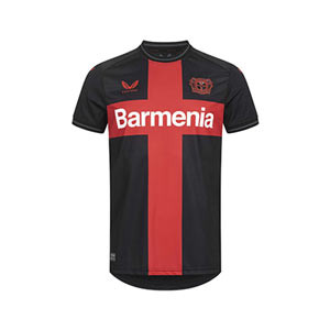 Camiseta Castore Bayer Leverkusen 2023 2024 - Camiseta primera equipación Castore del Bayer Leverkusen 2023 2024 - negra, roja