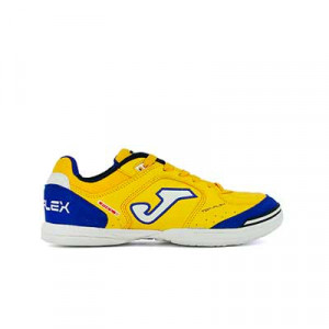 Joma Top Flex IN - Zapatillas de fútbol sala de piel Joma suela lisa IN - amarillas, azules