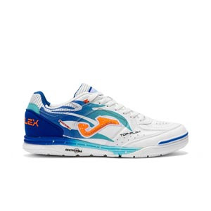 Joma Top Flex Rebound IN - Zapatillas de fútbol sala de piel Joma suela lisa IN - blancas