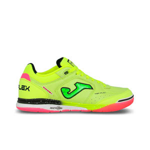 Joma Top Flex Rebound IN - Zapatillas de fútbol sala de piel Joma suela lisa IN - amarillas