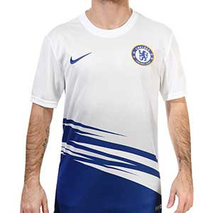 Camiseta Nike Chelsea pre-match 2019 2020 - Camiseta pre partido Nike Chelsea 2019 2020 - blanca y azul marino - frontal