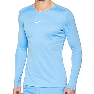Camiseta interior térmica Nike Dri-Fit Park - Camiseta interior compresiva manga larga Nike - azul celeste - frontal
