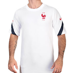 Camiseta Nike Francia entreno 2020 2021 Strike - Camiseta de entrenamiento de la selección de Francia 2020 2021 - blanca - frontal
