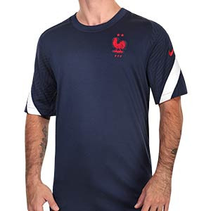 Camiseta Nike Francia entreno 2020 2021 Strike - Camiseta de entrenamiento Nike de la selección francesa 2020 2021 - azul marino - frontal