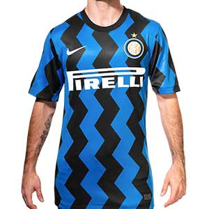 Camiseta Nike Inter 2020 2021 Stadium - Camiseta Nike primera equipación Inter de Milán 2020 2021 - negra y azul - frontal