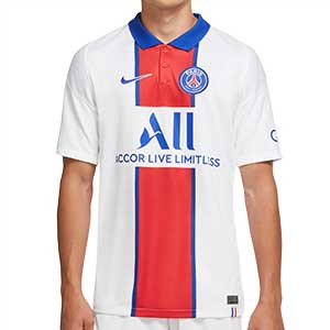 Camiseta Nike 2a PSG 2020 2021 Stadium - Camiseta segunda equipación Nike Paris Saint-Germain 2020 2021 - blanca - frontal